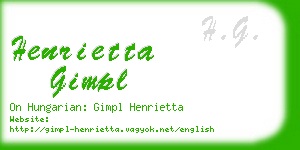 henrietta gimpl business card